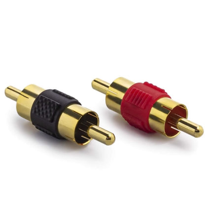 10pcs Gold-plated RCA Lotus Male to-Male  AV Audio Adapter(Red) - RCA Adapter by buy2fix | Online Shopping UK | buy2fix