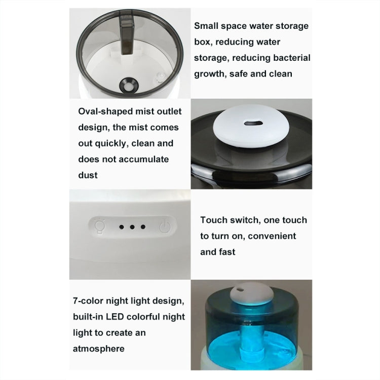 FS102 2L Ultrasonic Aromatherapy Colorful Night Light Desktop Humidifier, Spec: EU Plug(White) - Air Purifiers & Accessories by buy2fix | Online Shopping UK | buy2fix