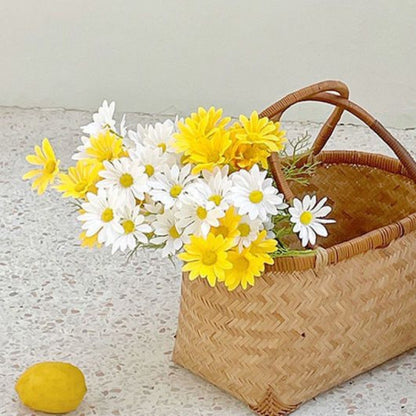 Simulated Flower Arrangement Table Ornament Picnic Photo Props, Style: 5pcs White Daisy Transparent Bag - Other Props by buy2fix | Online Shopping UK | buy2fix