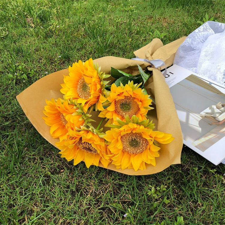 Simulated Flower Arrangement Table Ornament Picnic Photo Props, Style: 3pcs Sunflower Cater Paper - Other Props by buy2fix | Online Shopping UK | buy2fix