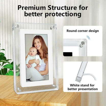 7 Inch Acrylic HD Digital Photo Frame Desktop Smart Motion Video Player Ornament(UK Plug) - 1.5-7.0 inch by buy2fix | Online Shopping UK | buy2fix