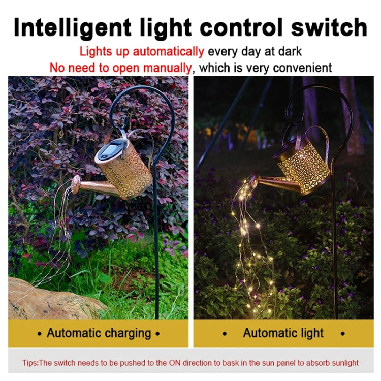 Iron Hollow Projection Light Solar Outdoor Waterproof Garden Kettle Light Lawn Landscape Ground Plug Decorative Light, Style: Small - Solar Lights by buy2fix | Online Shopping UK | buy2fix