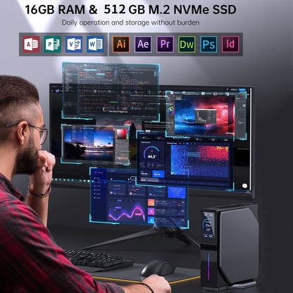 S1 Intel Alder Lake N100 WIFI 5+BT4.2 Office Home Mini PC Win11 DDR4 3200MHz, Spec: 8G+128G UK Plug - Windows Mini PCs by buy2fix | Online Shopping UK | buy2fix