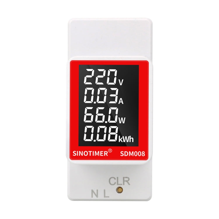 SINOTIMER SDM008 Rail Type AC Multifunctional Digital Voltage And Current Power Monitor - Current & Voltage Tester by SINOTIMER | Online Shopping UK | buy2fix