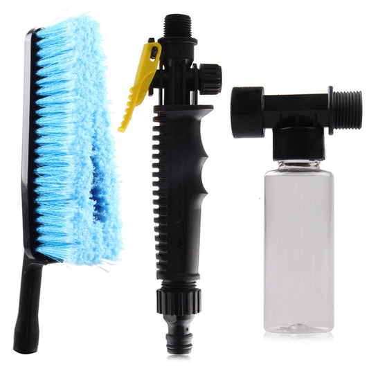 Car Wash Brush Head Soft Bristle Long Handle Brush Spray Foam Bottle Set(3 In 1) - Car washing supplies by buy2fix | Online Shopping UK | buy2fix