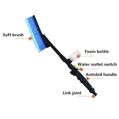 Car Wash Brush Head Soft Bristle Long Handle Brush Spray Foam Bottle Set(3 In 1) - Car washing supplies by buy2fix | Online Shopping UK | buy2fix