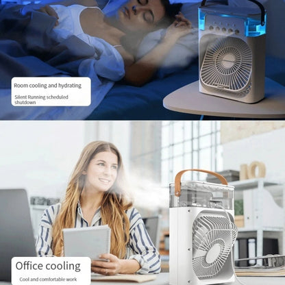 Five-hole Spray Small Fan Humidifier Air Conditioner With LED Night Light(Black) - Electric Fans by buy2fix | Online Shopping UK | buy2fix
