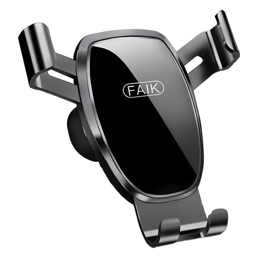FAIK Car Cell Phone Holder Air Vent Triangle Gravity Sensor Car Phone Bracket, Color: Black Mirror Model - Car Holders by FAIK | Online Shopping UK | buy2fix