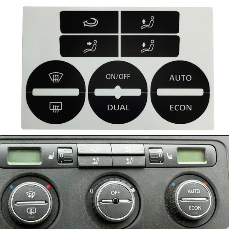 For Volkswagen GOLF MK5/Passat Air Conditioning Central Control Button Repair Patch - Decorative Sticker by buy2fix | Online Shopping UK | buy2fix