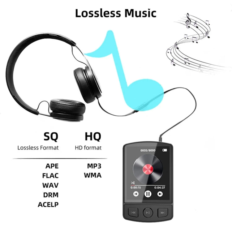 No Memory Card 1.8-Inch Color Screen Recording MP3/MP4 Sports Bluetooth Walkman With Back Clip - MP3 Player by buy2fix | Online Shopping UK | buy2fix