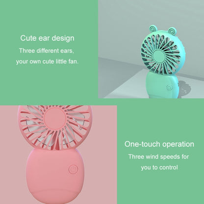 Summer Cartoon Pocket Handheld Stand Fan Rechargeable Silent Mini Fan(Pink) - Electric Fans by buy2fix | Online Shopping UK | buy2fix