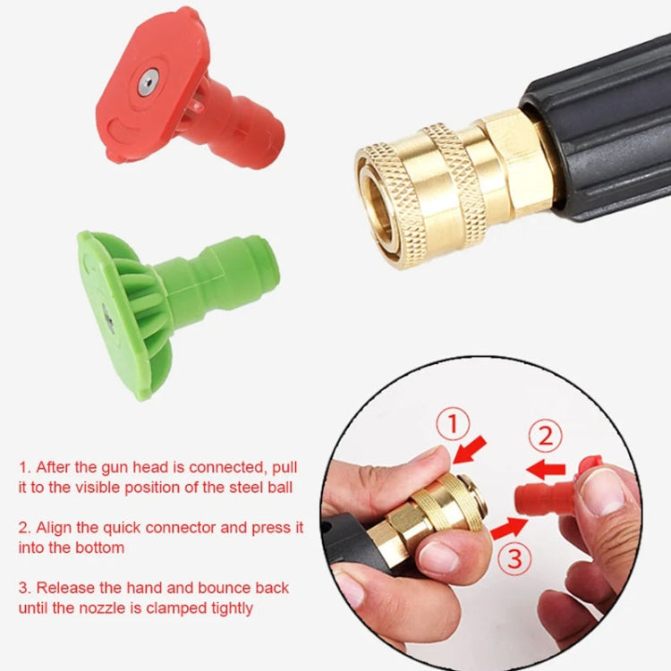 High-pressure Car Washer Nozzle Fan-shaped 1/4 Quick Plug Connector Water Rifle Parts, Specification: Mist Nozzle - Car Washer & Accessories by buy2fix | Online Shopping UK | buy2fix
