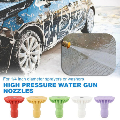 High-pressure Car Washer Nozzle Fan-shaped 1/4 Quick Plug Connector Water Rifle Parts, Specification: 25 Degree (1.2 Nozzle) - Car Washer & Accessories by buy2fix | Online Shopping UK | buy2fix