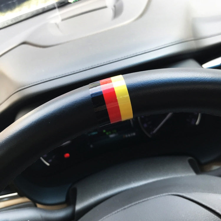 2pcs Steering Wheel Three-color Label Car Modification Film, Pattern: France Flag - Decorative Sticker by buy2fix | Online Shopping UK | buy2fix