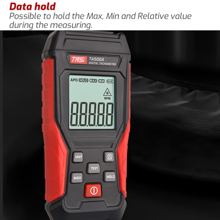 TASI TA500A Optical Measurement Laser Tachometer Digital Display Measuring Speed Meter - Tachometers & Anemometer by TASI | Online Shopping UK | buy2fix