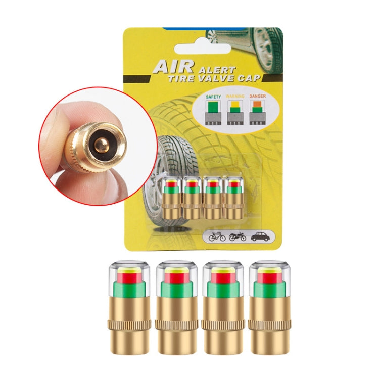 2.4BAR Vehicle Tire Pressure Monitoring Warning Cap, 规格: Brass Core - Tire Valve Caps by buy2fix | Online Shopping UK | buy2fix