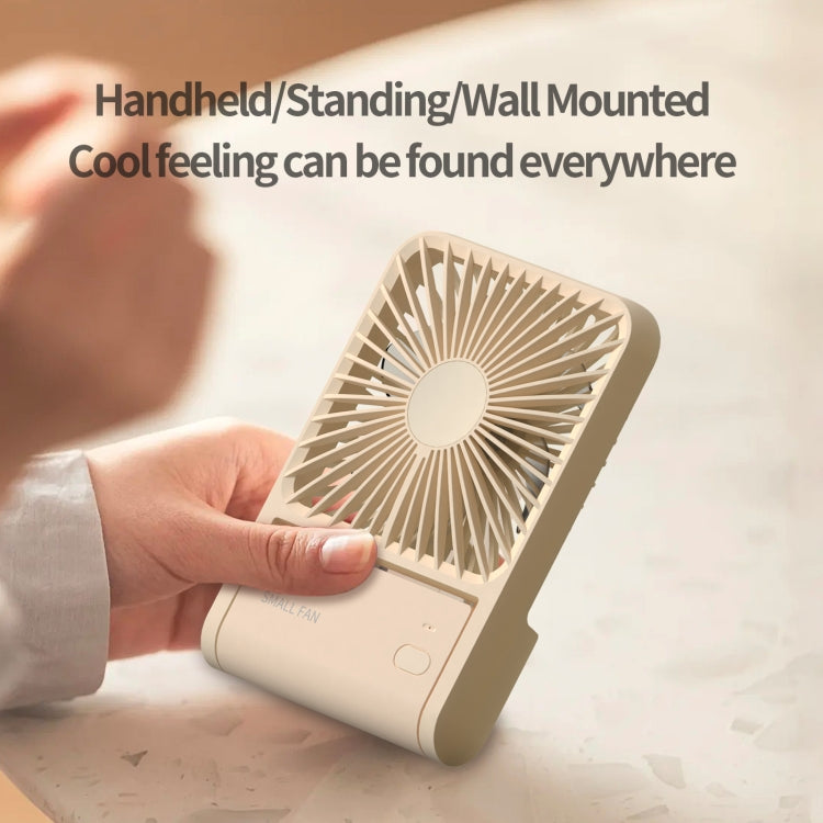 HX-123 USB Charging Wall-mounted Desktop Folding Thin and Light Small Fan(Yellow) - Electric Fans by buy2fix | Online Shopping UK | buy2fix