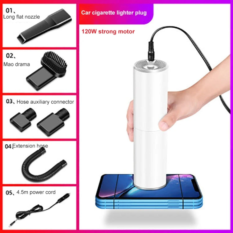 Mini Portable Car Handheld High Power Wired Vacuum Cleaner(White) - Vacuum Cleaner by buy2fix | Online Shopping UK | buy2fix