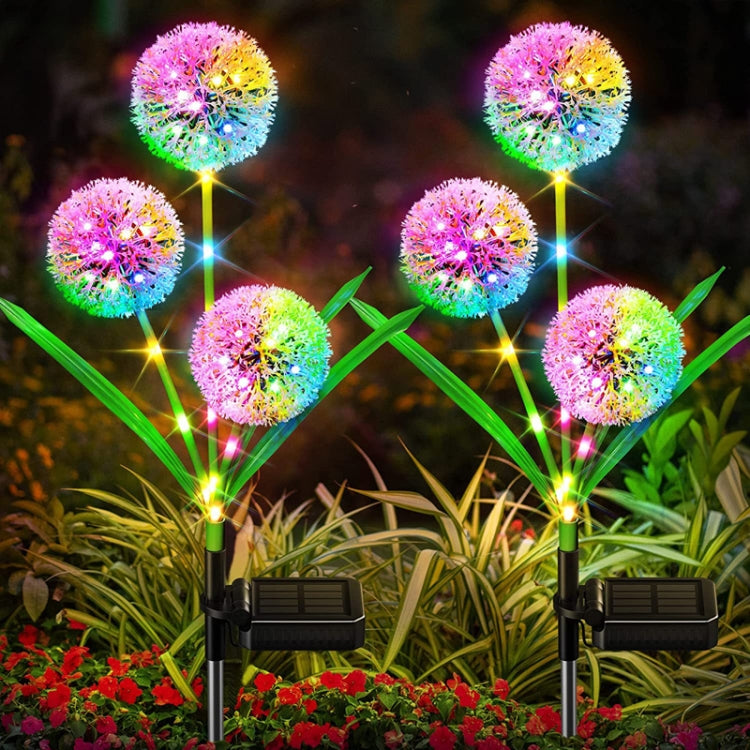 Dandelion Lawn Ground Plug Light Decoration Outdoor Solar LED Garden Lights, Model: 3 Head - Solar Lights by buy2fix | Online Shopping UK | buy2fix