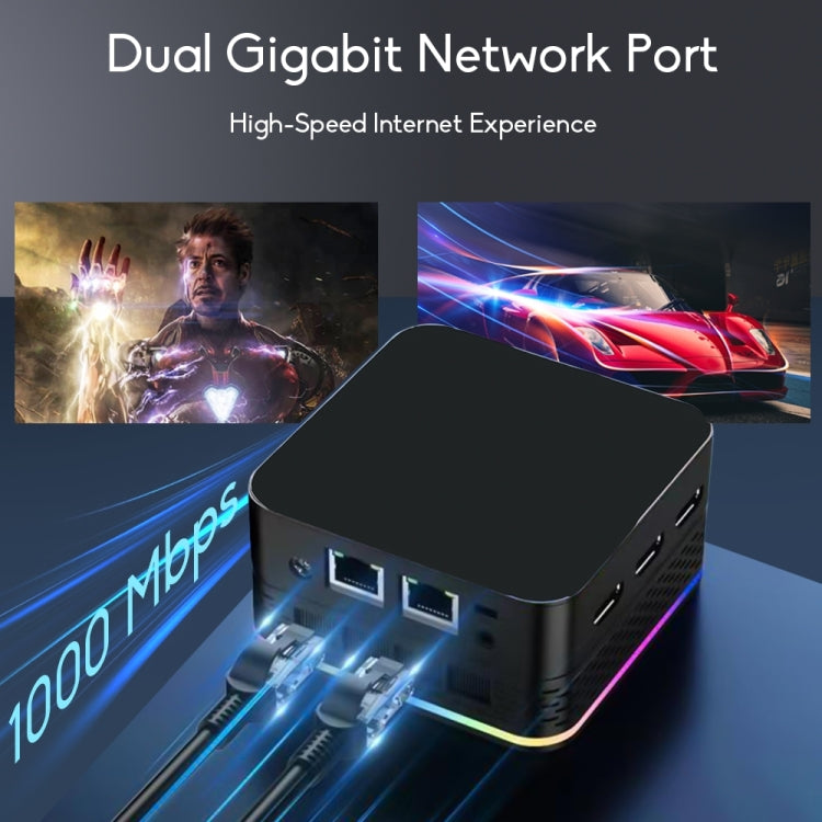 T9 Plus N100 DDR5 8G+128G UK Plug 12th Alder Lake Dual Gigabit LAN+3 HDMI 4K HD Pocket Mini PC - Windows Mini PCs by buy2fix | Online Shopping UK | buy2fix