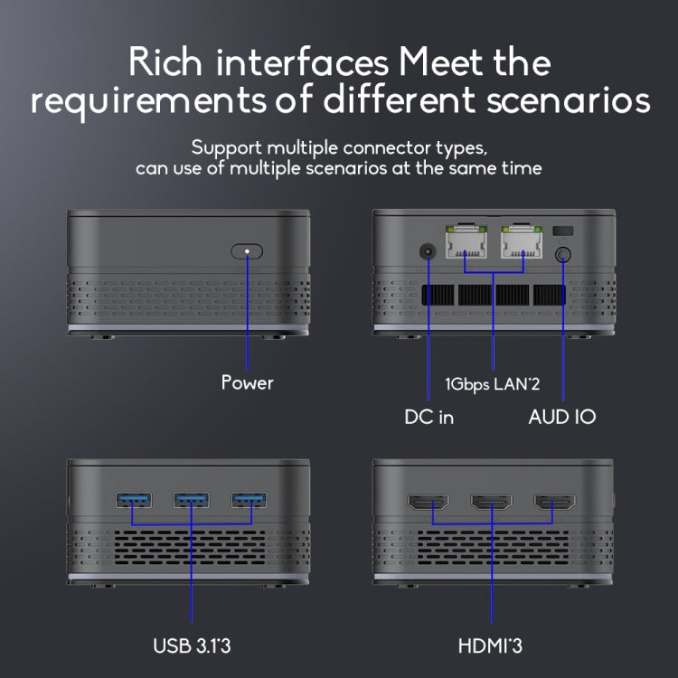 T9 Plus N100 DDR5 16G+0G UK Plug 12th Alder Lake Dual Gigabit LAN+3 HDMI 4K HD Pocket Mini PC - Windows Mini PCs by buy2fix | Online Shopping UK | buy2fix