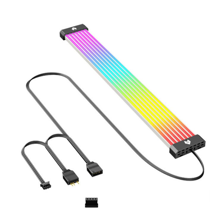 AOSOR AL300 Computer Glow Line ARGB Neon Cable Motherboard Chassis Light Strip Light Board Decoration(Black) - PCIE Cable by AOSOR | Online Shopping UK | buy2fix