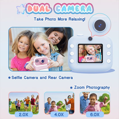 M8 2.4-Inch 1080P HD 2400W Pixel Dual-Camera Children Thermal Printing Camera, Color: Purple - Children Cameras by buy2fix | Online Shopping UK | buy2fix