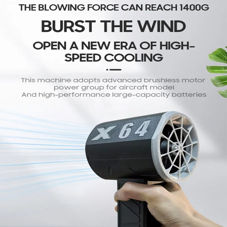 Handheld Portable 64mm Ducted Car Wash Turbo Fan, Color: Black White EU Plug - Car washing supplies by buy2fix | Online Shopping UK | buy2fix