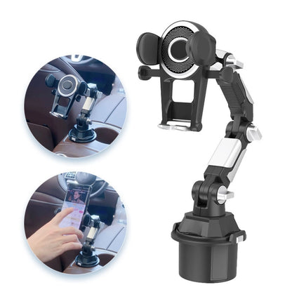 Universal Long Tube 3 Joints Adjustable Car Water Cup Position Cell Phone Holder(S0666A Silver) - Car Holders by buy2fix | Online Shopping UK | buy2fix