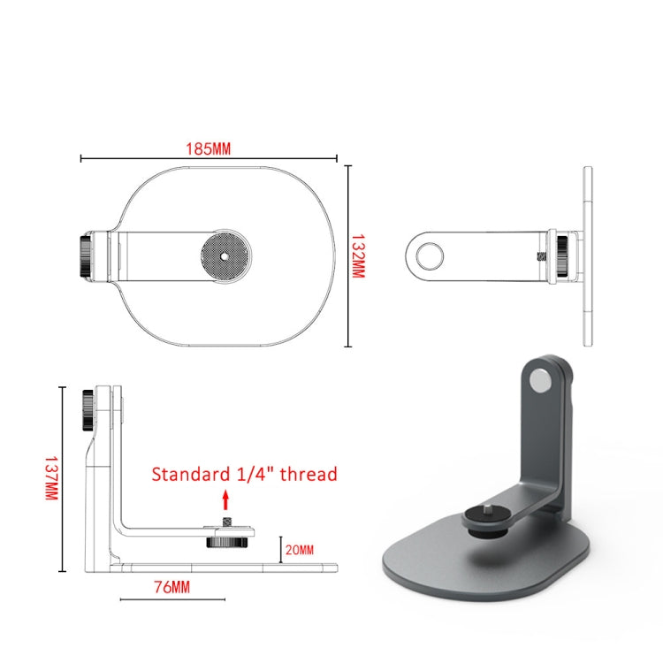 Projector 360 Degree Rotating Bracket Projection Flip Stand(White) - Other by buy2fix | Online Shopping UK | buy2fix