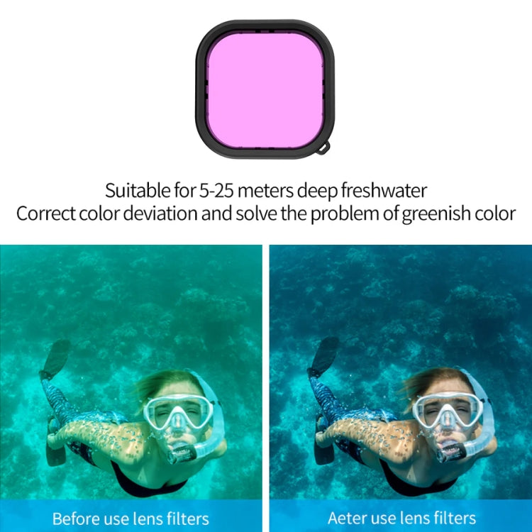 TELESIN GP-WTP-901 45m Diving Shell, For GoPro HERO12 Black / HERO11 Black / HERO10 Black / HERO9 Black Shell+Filter Set - Waterproof Cases by TELESIN | Online Shopping UK | buy2fix