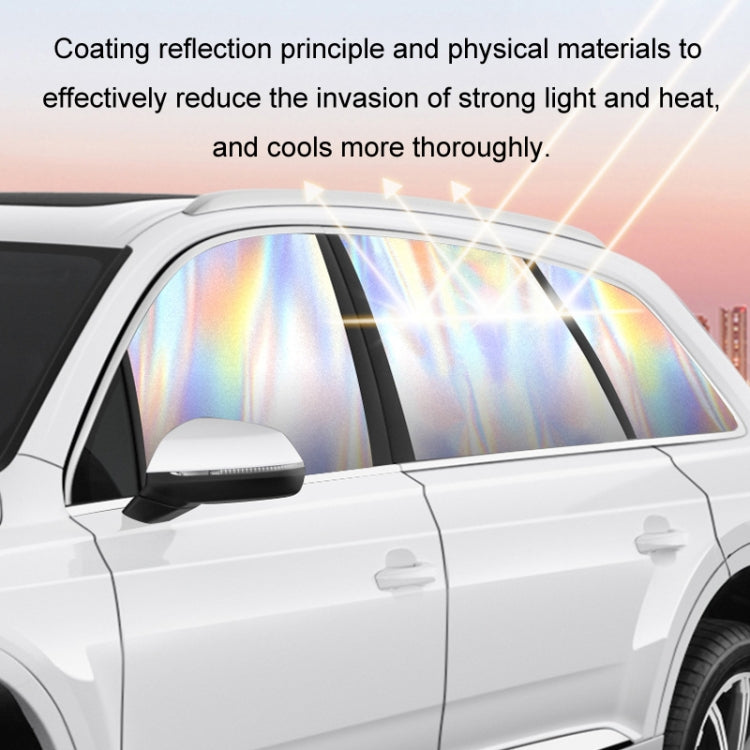 Colorful Titanium Silver Magnetic Car Sun Protection Sunshade Curtain(Back Seat) - Window Foils & Solar Protection by buy2fix | Online Shopping UK | buy2fix