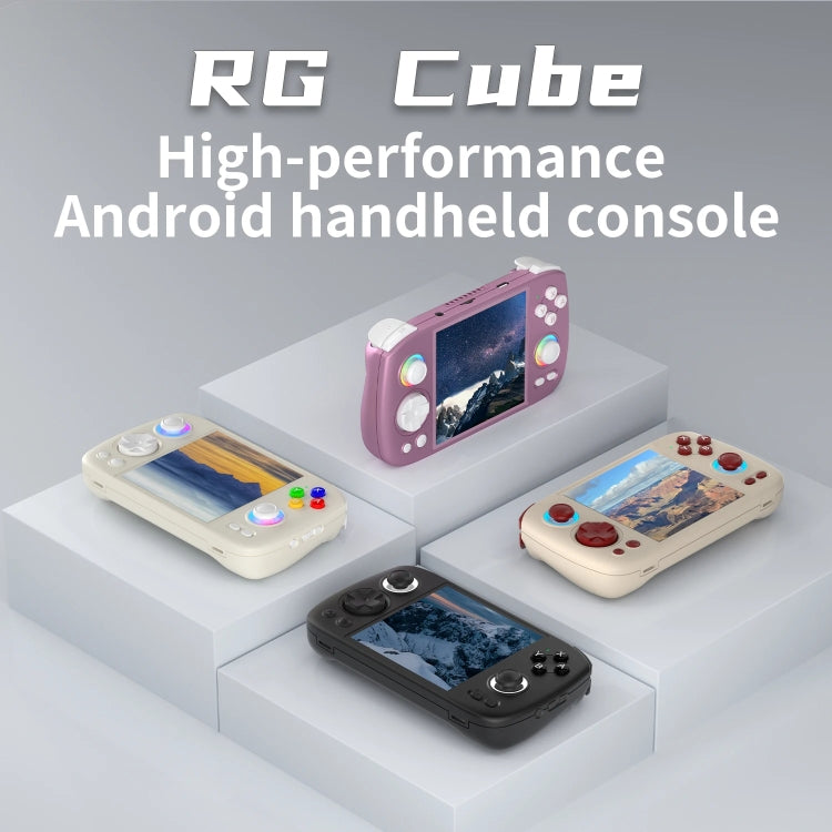 ANBERNIC RG Cube Retro Handheld Game Console With 3.95 Inch Screen T820 CPU Android 13 RGB Light With 128G TF Card(Black) - Pocket Console by ANBERNIC | Online Shopping UK | buy2fix