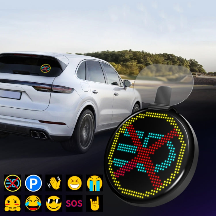 HI.GROOM Car LED Customized Pixel Emoji Lights Bluetooth Remote Control Interactive AI Screen, Style: No Remote Control - Car Monitor by HI.GROOM | Online Shopping UK | buy2fix