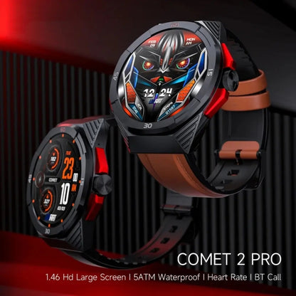 LOKMAT COMET2 PRO 1.46-Inch 5ATM Waterproof Bluetooth Call Smart Watch, Color: Black Stainless Steel - Smart Watches by LOKMAT | Online Shopping UK | buy2fix