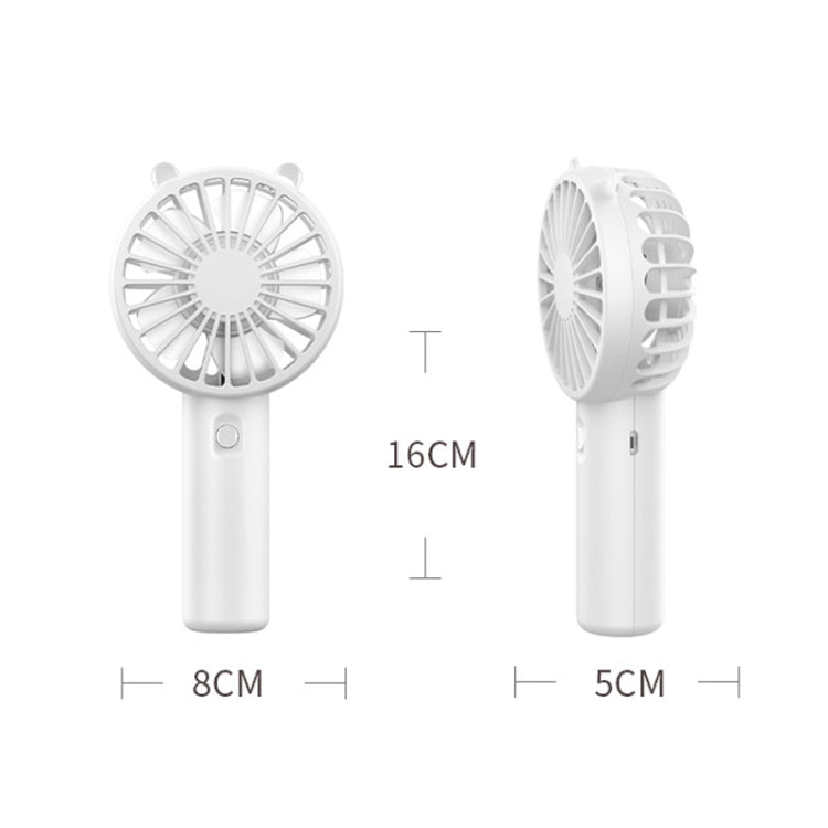 Mini USB Handheld Fan Rechargeable Portable Desktop Phone Holder(White) - Electric Fans by buy2fix | Online Shopping UK | buy2fix