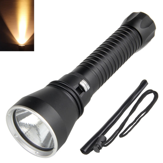 XHP70.2  Diving Flashlight 3000 Lumens IPX8 Waterproof Underwater 80m Without Battery Yellow Light - Diving Flashlight by buy2fix | Online Shopping UK | buy2fix