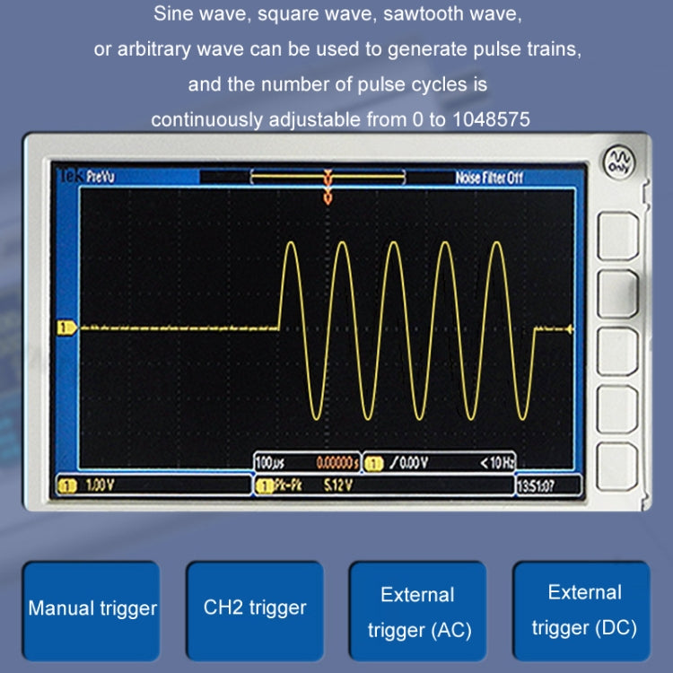 JUNTEK Programmable Dual-Channel DDS Function Arbitrary Waveform Signal Generator, Frequency: 60MHz(UK Plug) - Other Tester Tool by buy2fix | Online Shopping UK | buy2fix