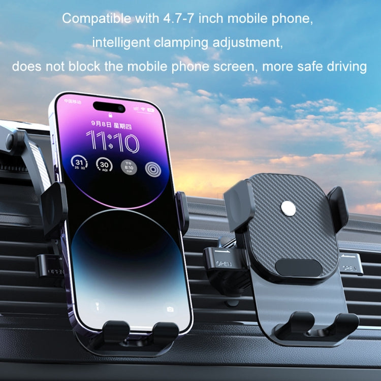 Car Suction Cup Dashboard Automatic Lock Mobile Phone Holder, Style: Orange Waterfall - Car Holders by buy2fix | Online Shopping UK | buy2fix