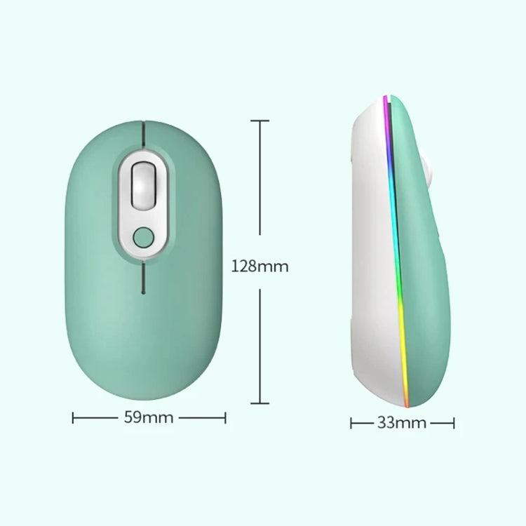 Rechargeable Illuminated Silent Wireless Mouse, Style: 2.4G Blue - Wireless Mice by buy2fix | Online Shopping UK | buy2fix