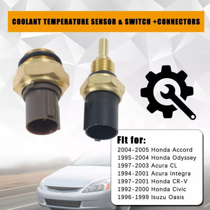 For Honda Civic Radiator Coolant Fan Switch Temperature Sensor Plus Wiring Harness(1set) - Automobiles Sensors by buy2fix | Online Shopping UK | buy2fix