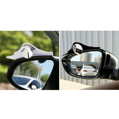 1pair Car Rearview Mirror Rain Eyebrow Blind Spot Reversing Round Mirror(White) - Convex Mirror & Accessories by buy2fix | Online Shopping UK | buy2fix