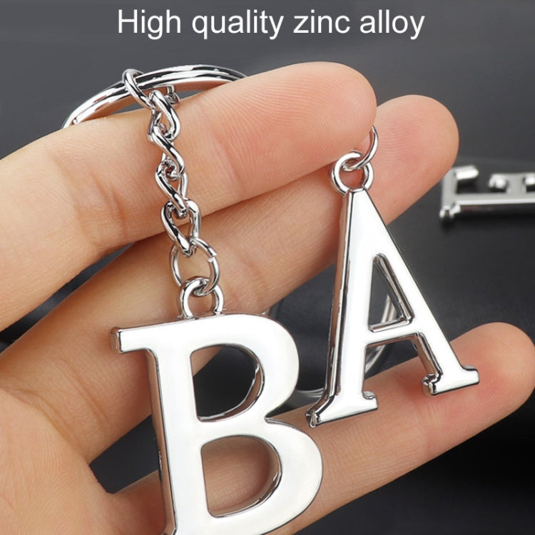 Double-Sided Three-Dimensional Plating Alphabet Keychain, Style: B - Key Rings by buy2fix | Online Shopping UK | buy2fix