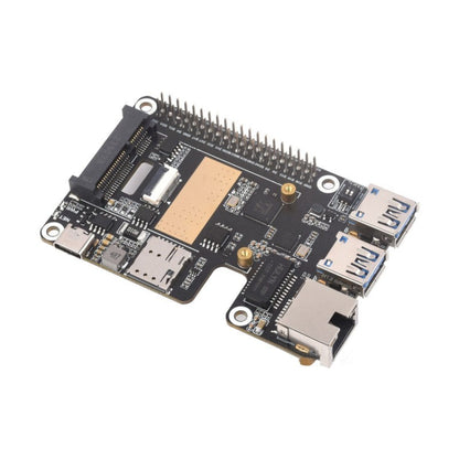 Waveshare For Raspberry Pi 5 PCIe to MiniPCIe / Gigabit Ethernet / USB 3.2 Gen1 HAT, Spec: No Accessories - Raspberry Pi Accessories by Waveshare | Online Shopping UK | buy2fix