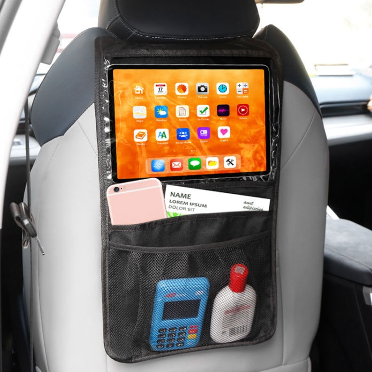 Car Seat Back Storage Hanging Bag Tablet Net Bag(Black) - Stowing Tidying by buy2fix | Online Shopping UK | buy2fix