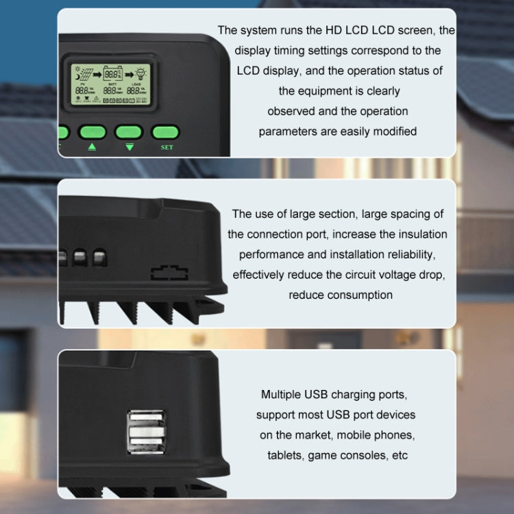 12V/24V 50A MPPT Intelligent Lighting Identification Solar Controller, Model: CM-D50 - Others by buy2fix | Online Shopping UK | buy2fix