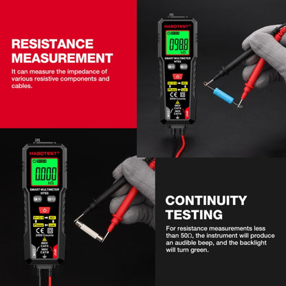 HABOTEST HT93 Phase Sequence Detection Intelligent Anti-Burn-In Fully Automatic Multimeter(Black) - Digital Multimeter by HABOTEST | Online Shopping UK | buy2fix