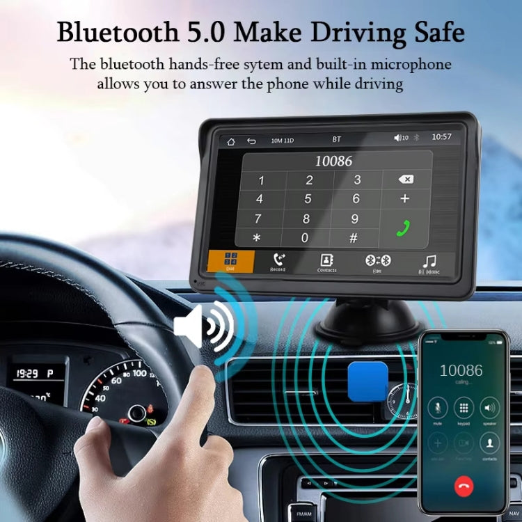 7 Inch Bluetooth 5.0 Portable CarPlay Monitor, Specifications: Display - Car MP3 & MP4 & MP5 by buy2fix | Online Shopping UK | buy2fix