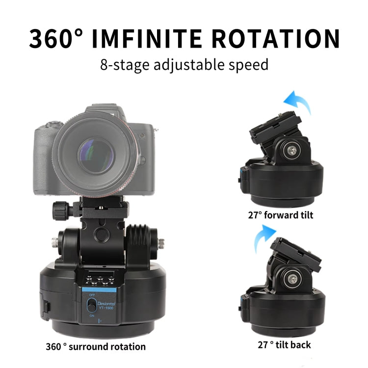 Desiontal YT-1500 Electric Gimbal Mobile Camera Live Streaming Panoramic Stabiliser With Rocker Rotation(Standard) - Handheld Gimbals by Desiontal | Online Shopping UK | buy2fix