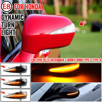 1pair For Honda Civic 8th Rearview Mirror Turn Signal Indicator Lights(Single Yellow Light Running) - Arrow Turn Lights by buy2fix | Online Shopping UK | buy2fix